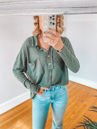 In The Name Of Love Waffle Knit Top