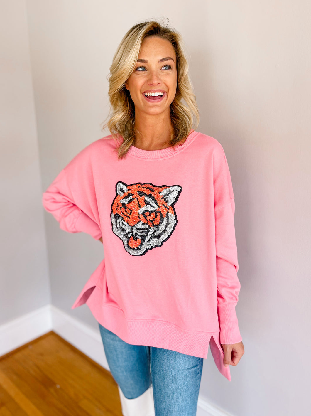 Totally Purr-fect Sequin Tiger Sweatshirt