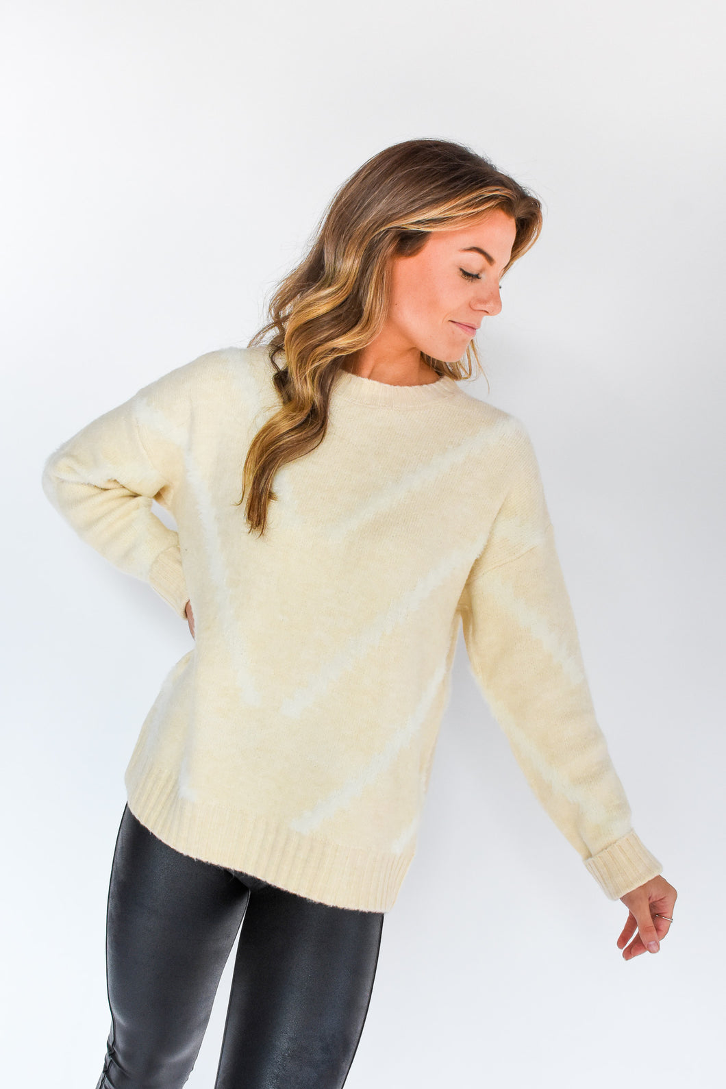 Hits The Spot Fuzzy Detail Sweater